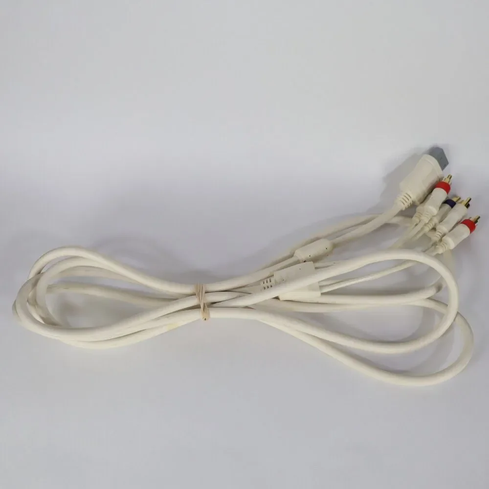 White Mad Catz Nintendo Wii HD Component Audio Video Cables